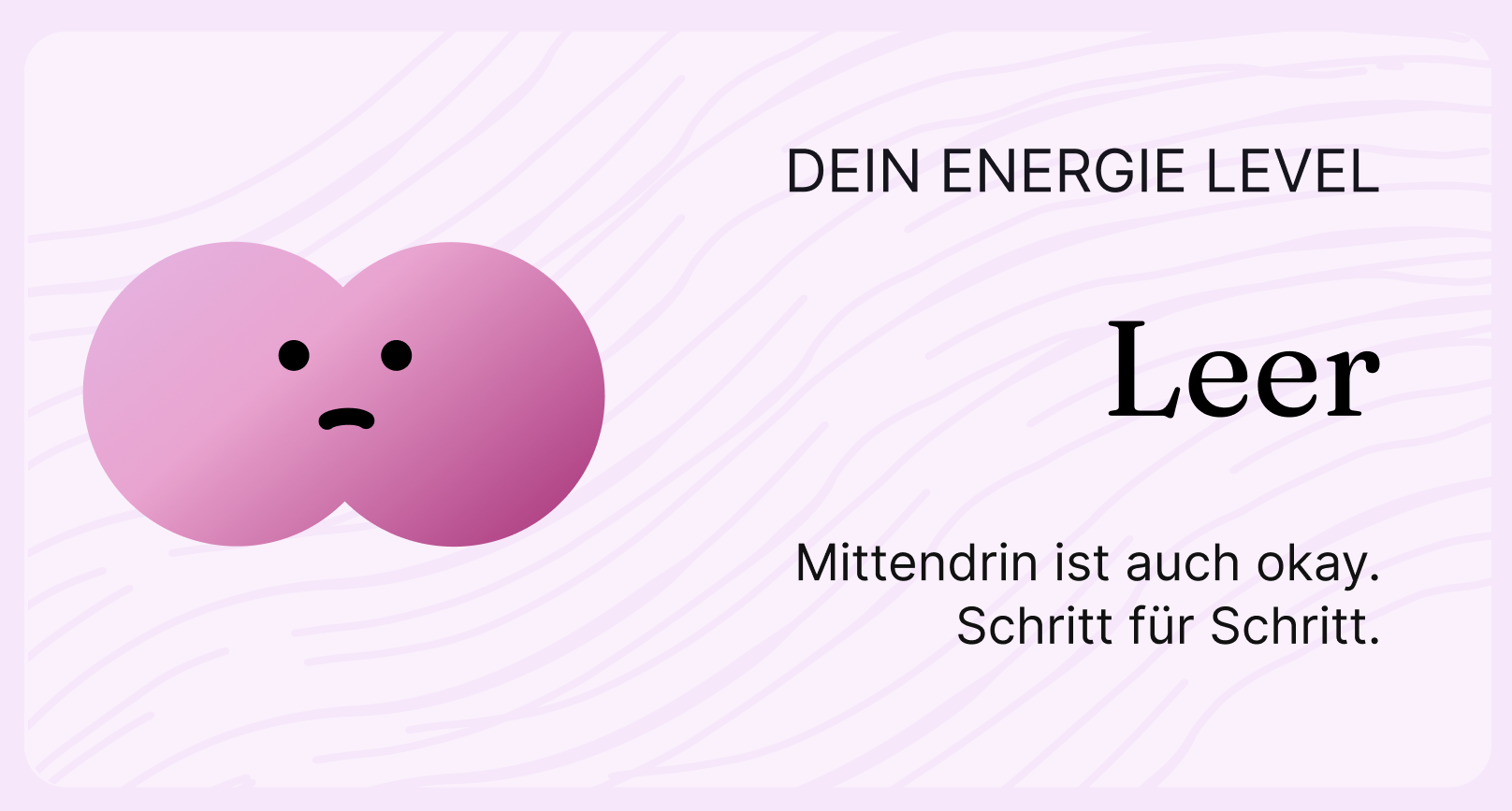 Home im Status „Müde“ mit diesem Satz