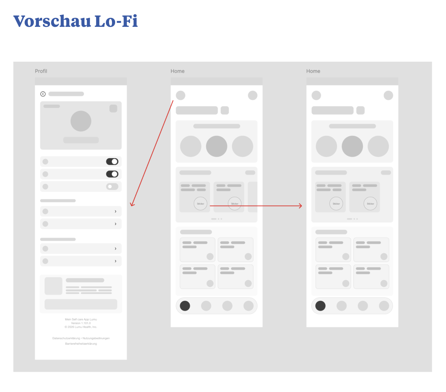 Lo-Fi Wireframes